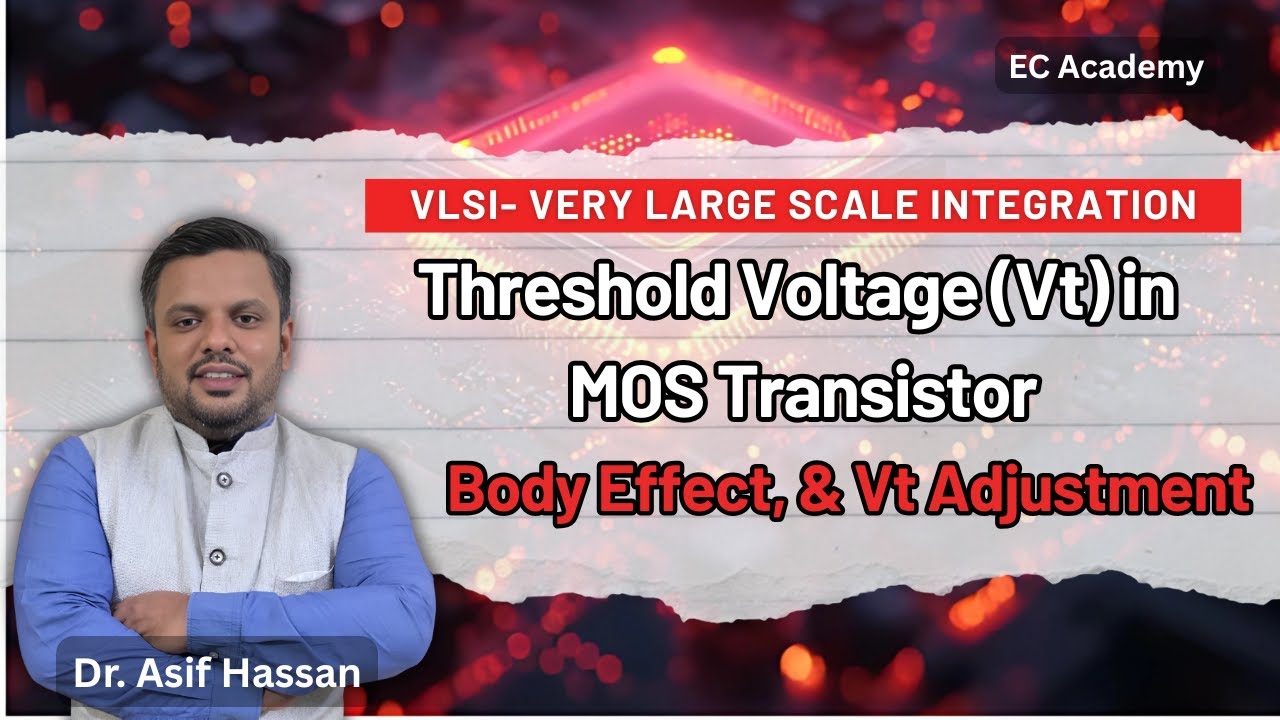 Threshold Voltage (Vt) in MOS Transistors | Body Effect, & Vt Adjustment | EC Academy