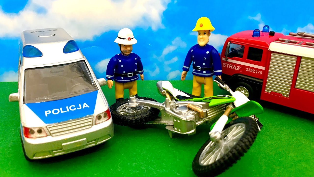 Strażak Sam i Wypadek na motorze ☺ Bajka dla dzieci po Polsku ☺ Fireman Sam