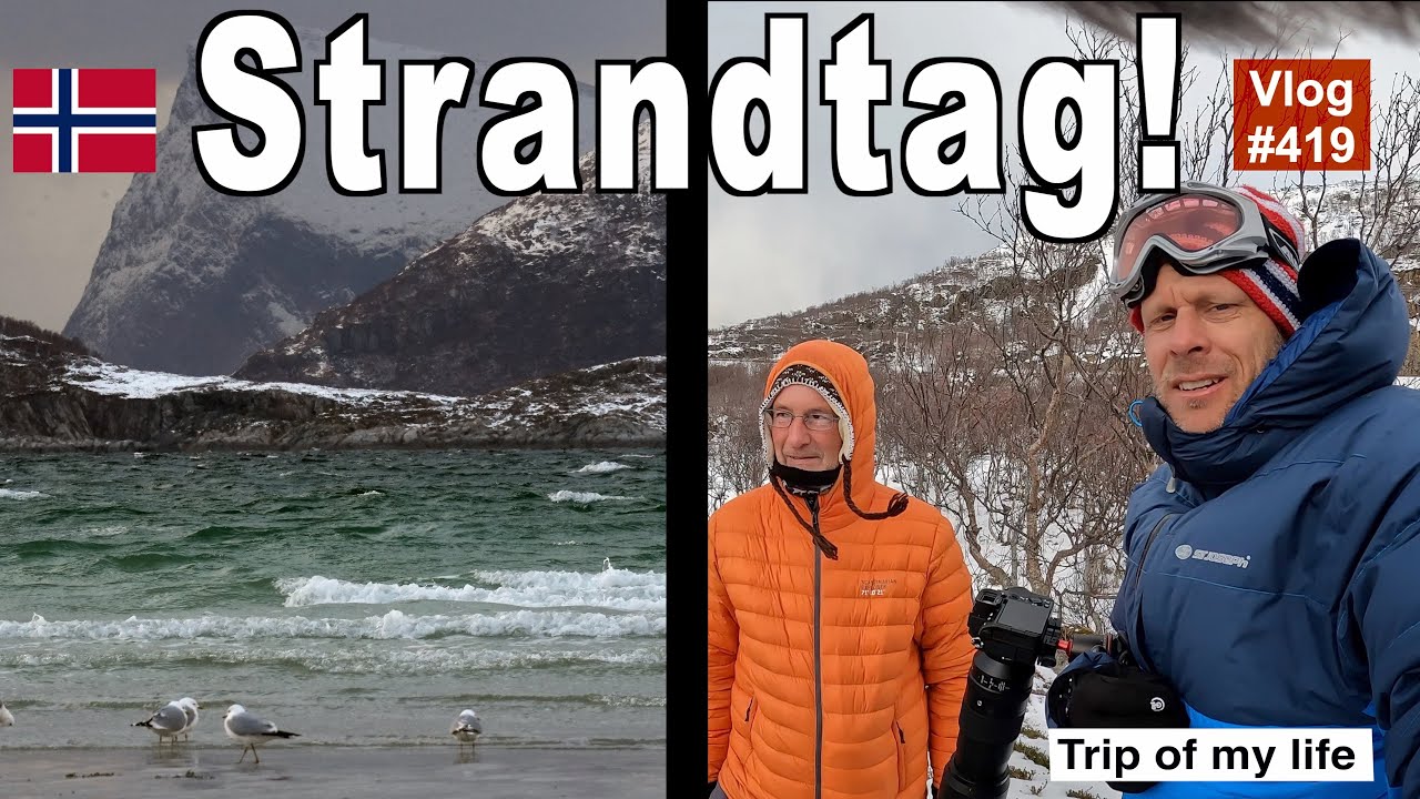 #419 Roadtrip Norwegen, Kvalöya - Strand, Winter, Seeadler | Schneeschuhe & Schneefall | Frühling