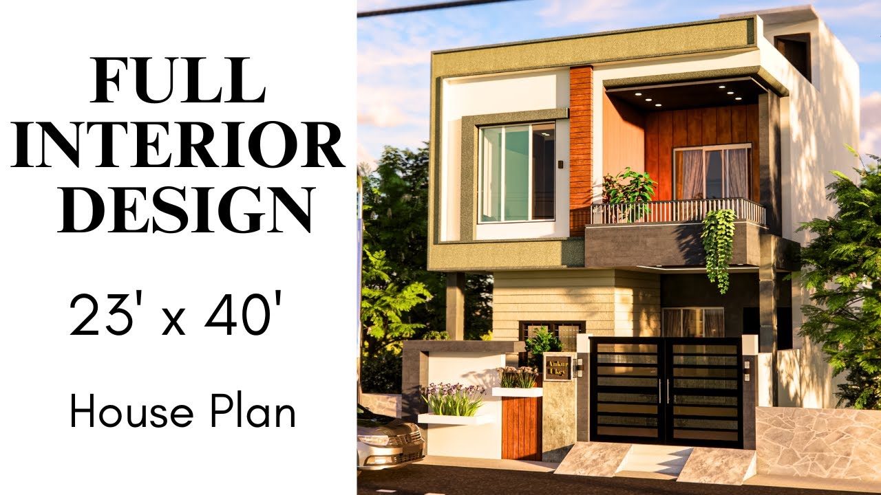 23 BY 40 House Plan with complete INTERIOR Design full walkthrough । 23 बाई 40 फुट का शानदार नक्शा
