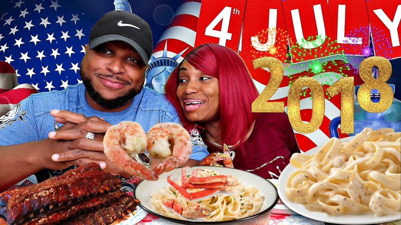 Seafood boil, Ribs, and Pasta 4th of July Mukbang