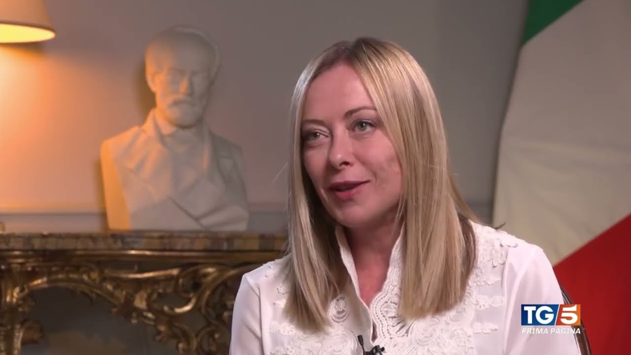 Adesso live Giorgia Meloni intervistata al TG5. Non perdetela!