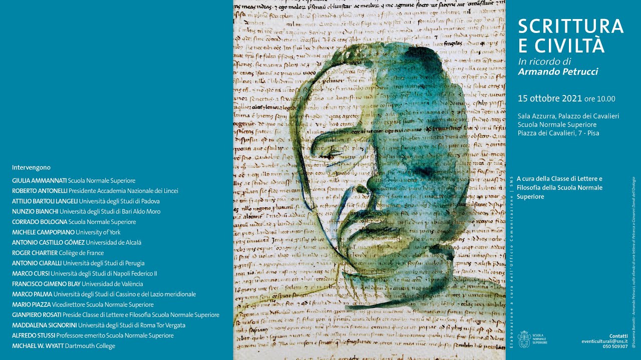 Scrittura e civiltà - In ricordo di Armando Petrucci - 15 ottobre 2021