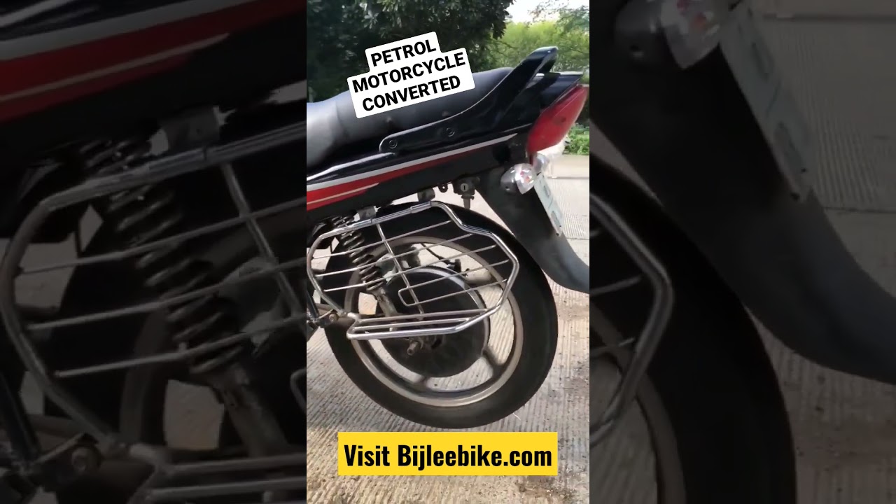 Electric Motorcycle conversion🛵 | Bijleebike electric motor kit 😎👌#shorts #status #startup #viral