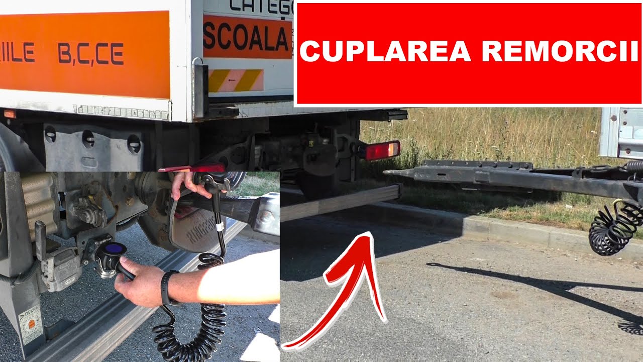 CUPLARE REMORCA CAMION la Scoala de Soferi pentru  camion