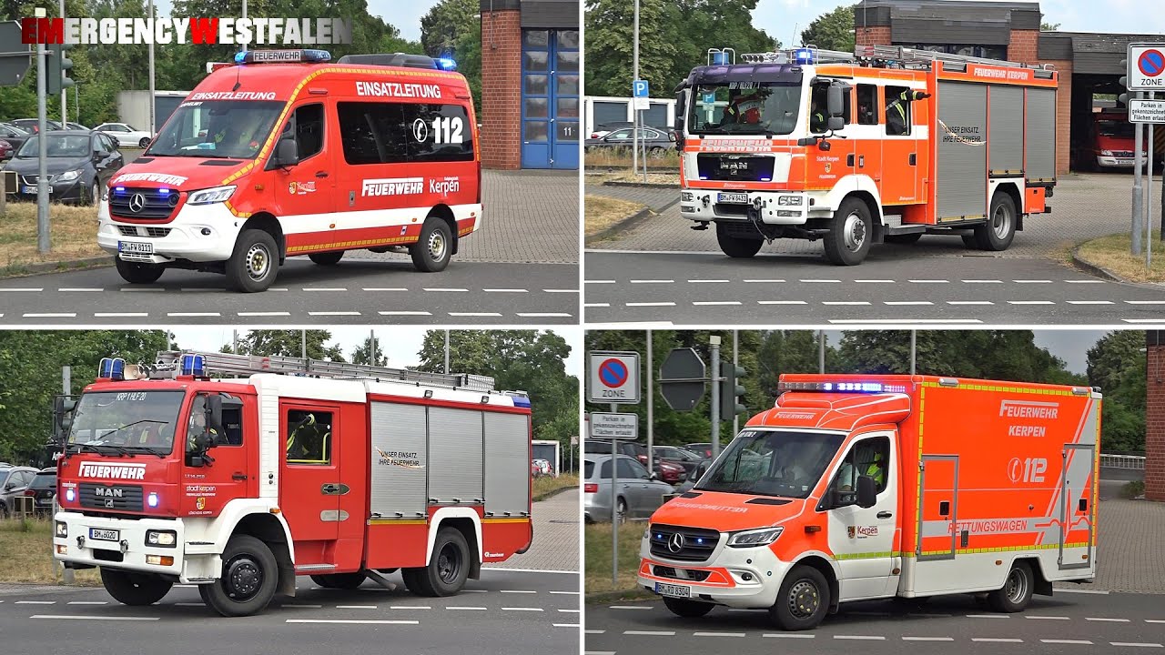 [VU auf der BAB] - Einsatzfahrten hauptamtliche Wache & Löschzug Kerpen