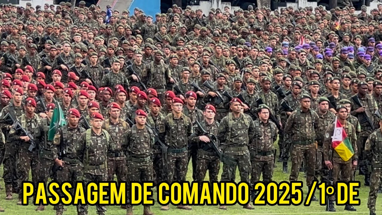 MAIOR SOLENIDADE CONJUNTA DE PASSAGEM DE COMANDO DA 1º DIVISÃO DO EXÉRCITO NA VILA MILITAR 🇧🇷