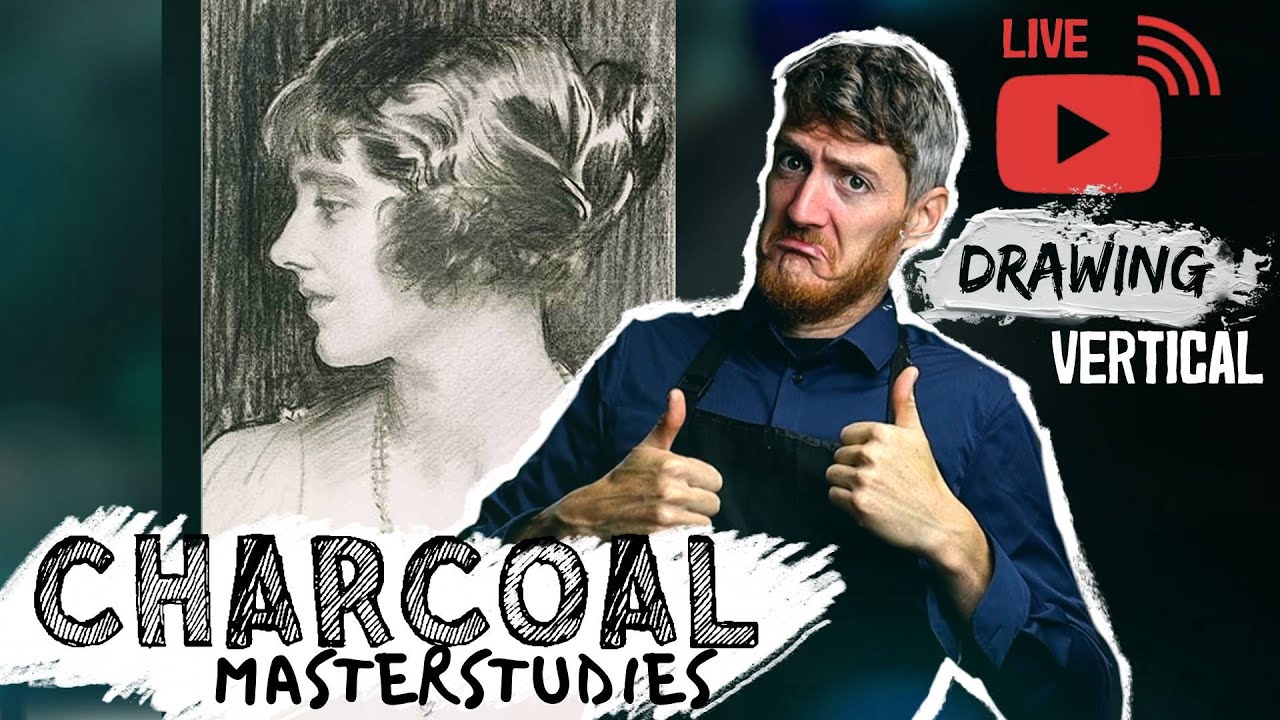 🔴CHARCOAL EXTRAVAGANZA - Learning from John Singer Sargent #art #inspiration [Vertical]