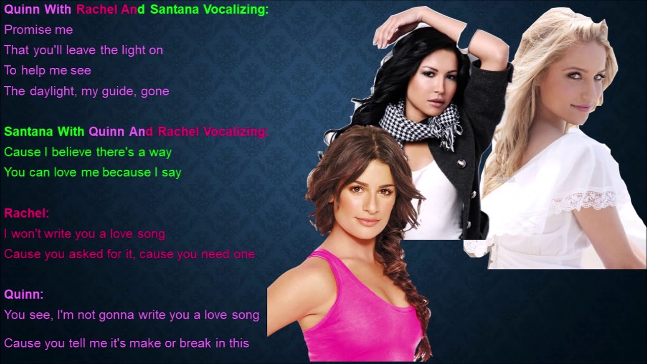 Love Song Glee Lyrics