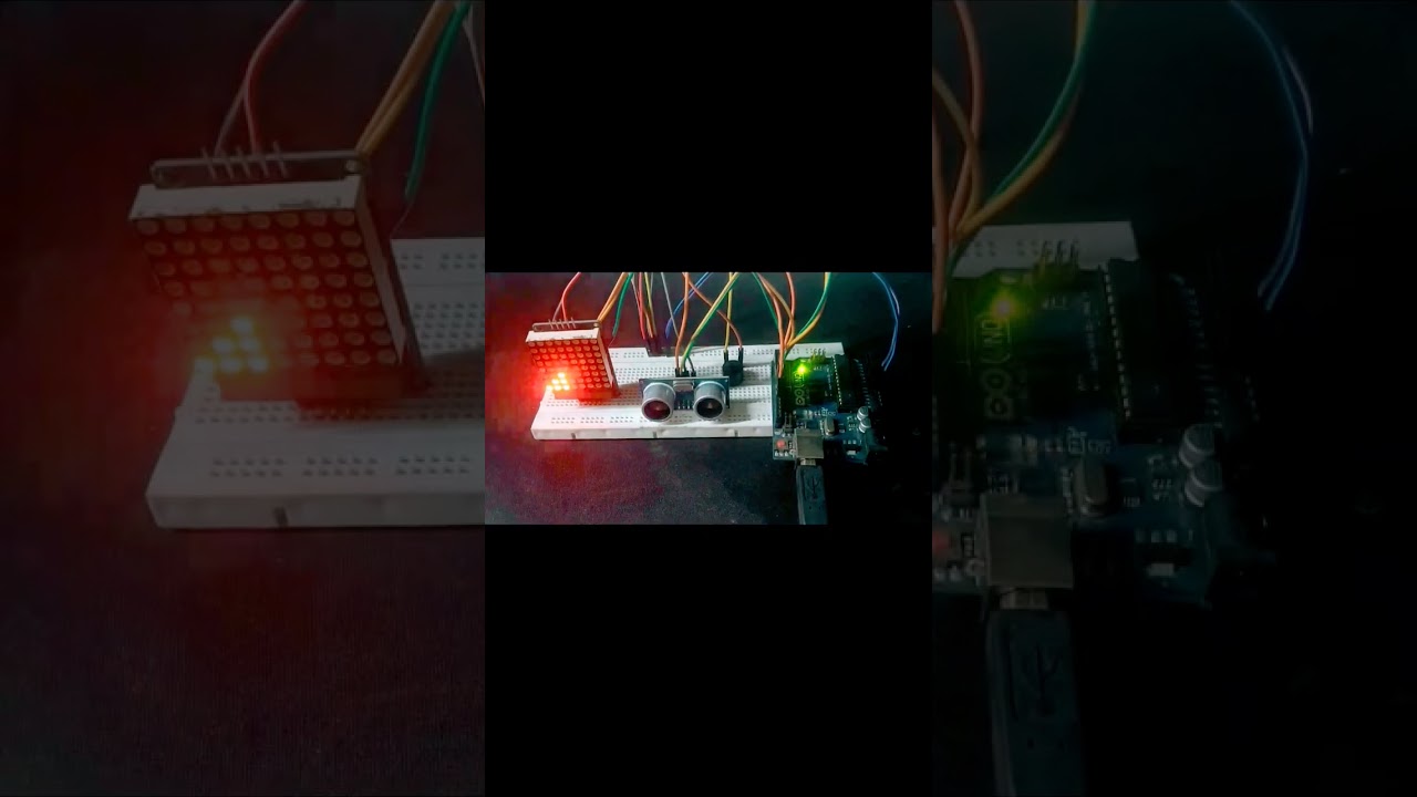 LED Matrix Distance Indicator | Arduino & Ultrasonic Sensor 
