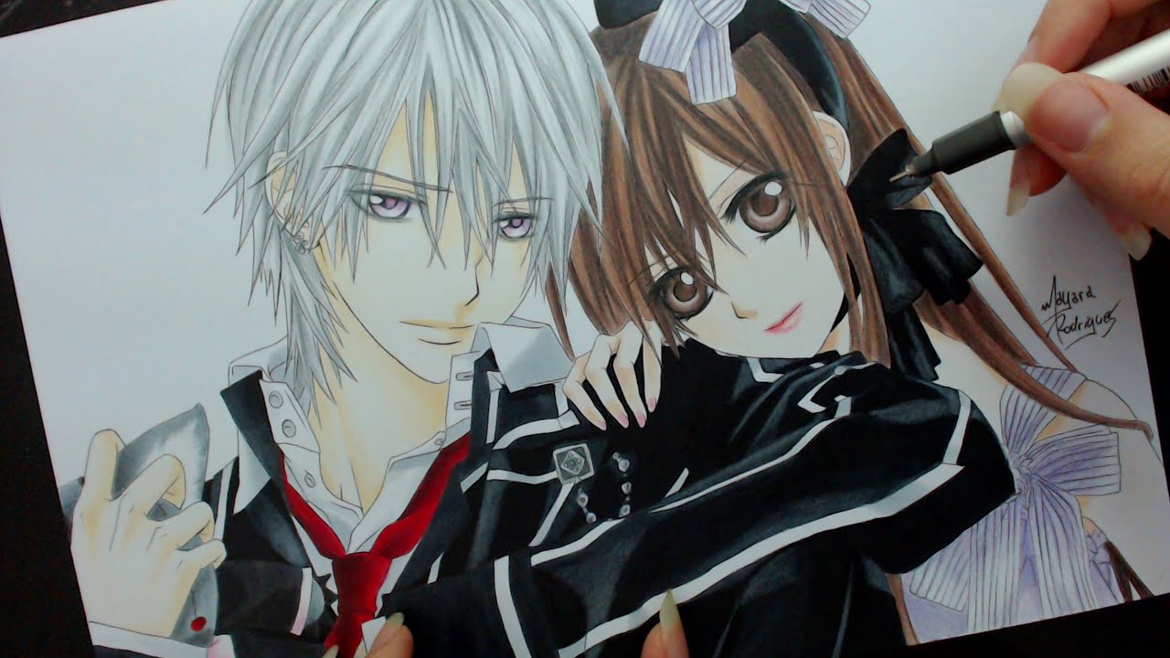 Speed Drawing - Zero and Yuuki (Vampire Knight)