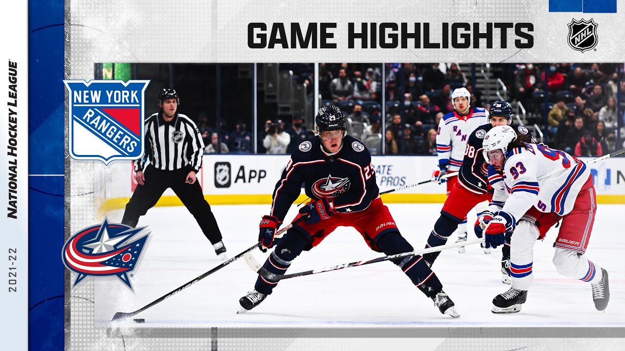 Rangers @ Blue Jackets 1/27/22 | NHL Highlights
