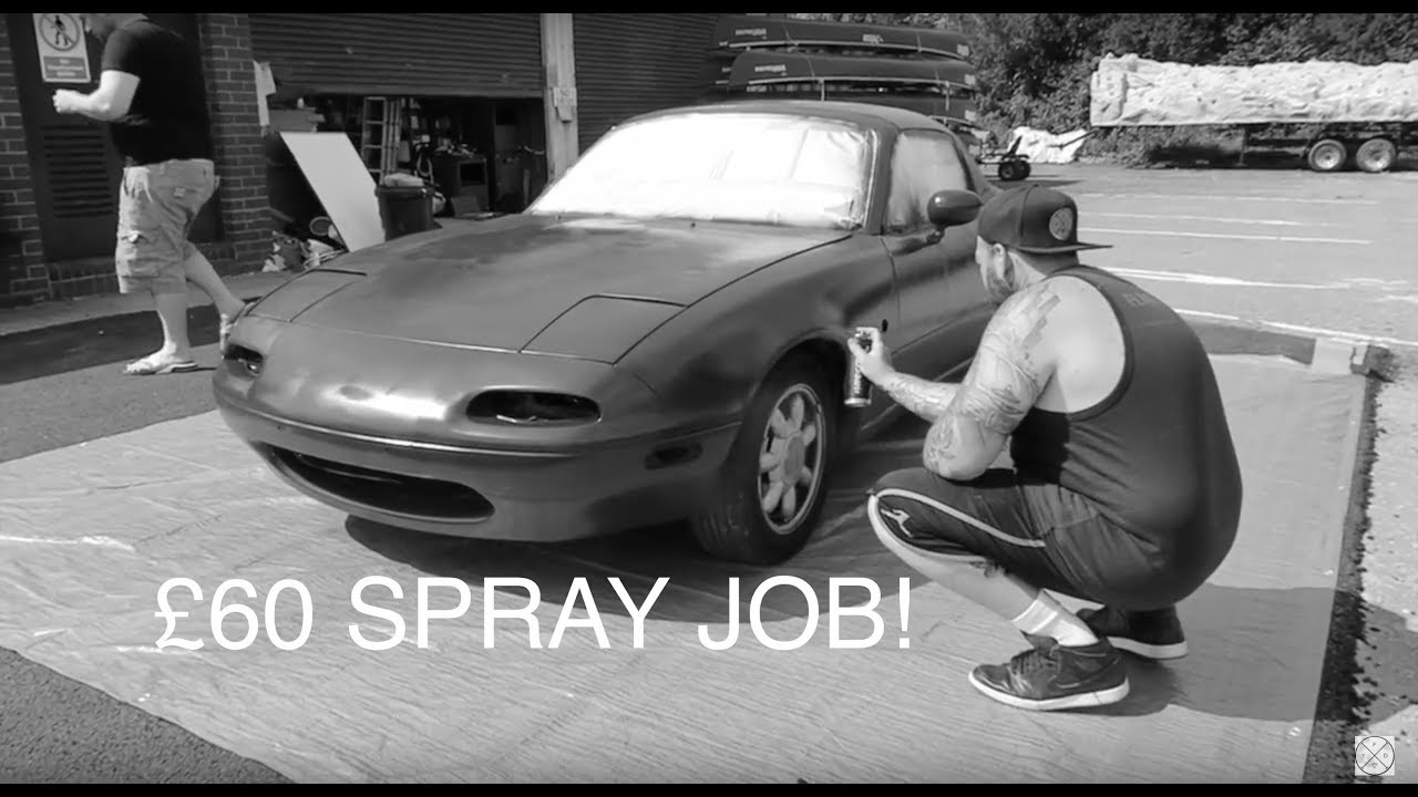 CHEAP DIY £60 PAINT JOB FOR THE MX5!! | FrickinMiataBuild