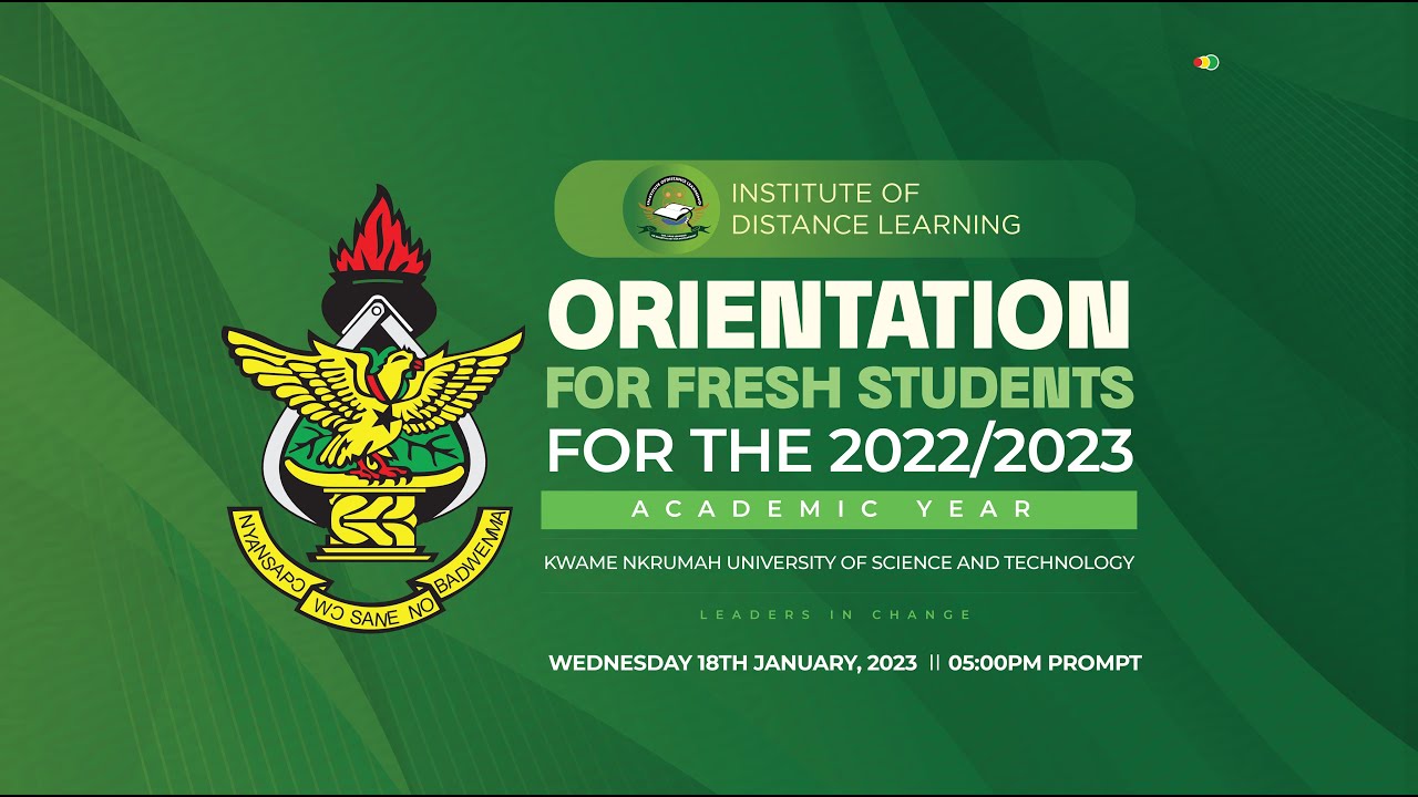 IDL ORIENTATION FOR FRESH STUDENTS FOR THE 2022/2023 ACADEMIC YEAR