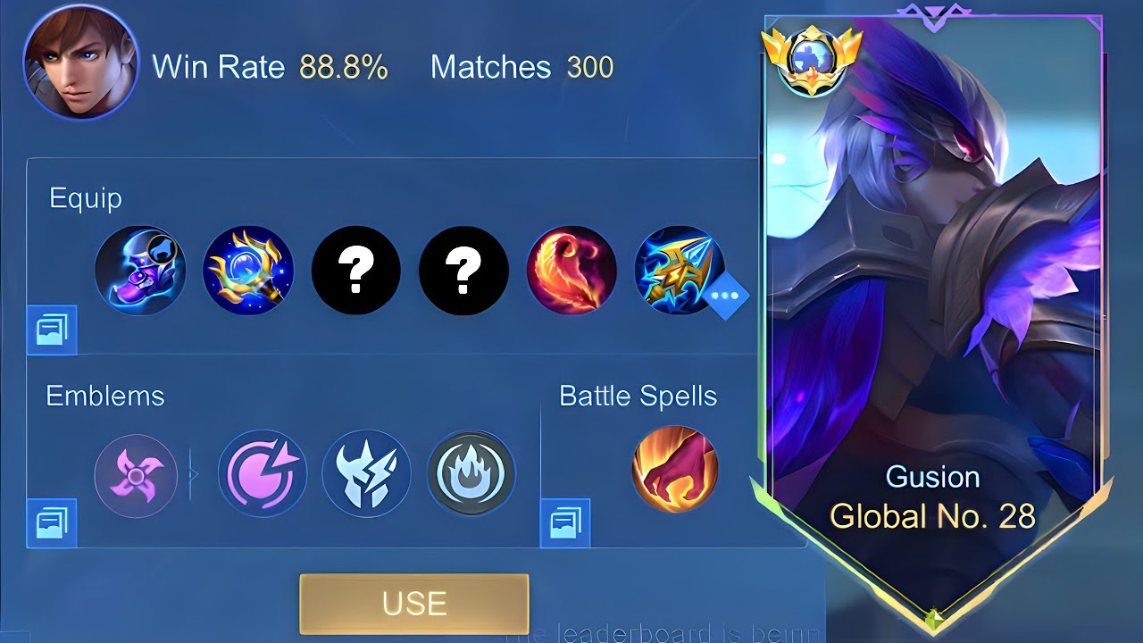 GLOBAL GUSION ONE SHOT BUILD IS TOTALLY OP!! ( EASILY DOMINATE RANK GAME🔥 )
