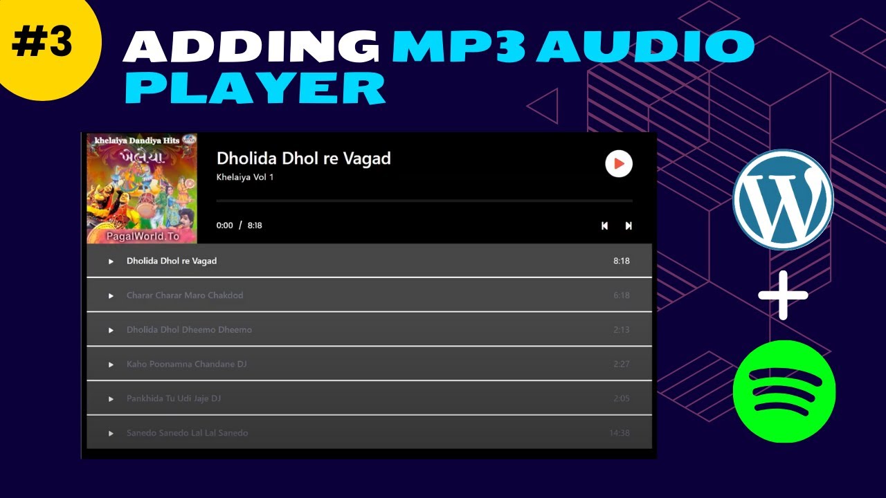 Adding Music Player to my Spotify Inspired WordPress Multimedia Website | #3