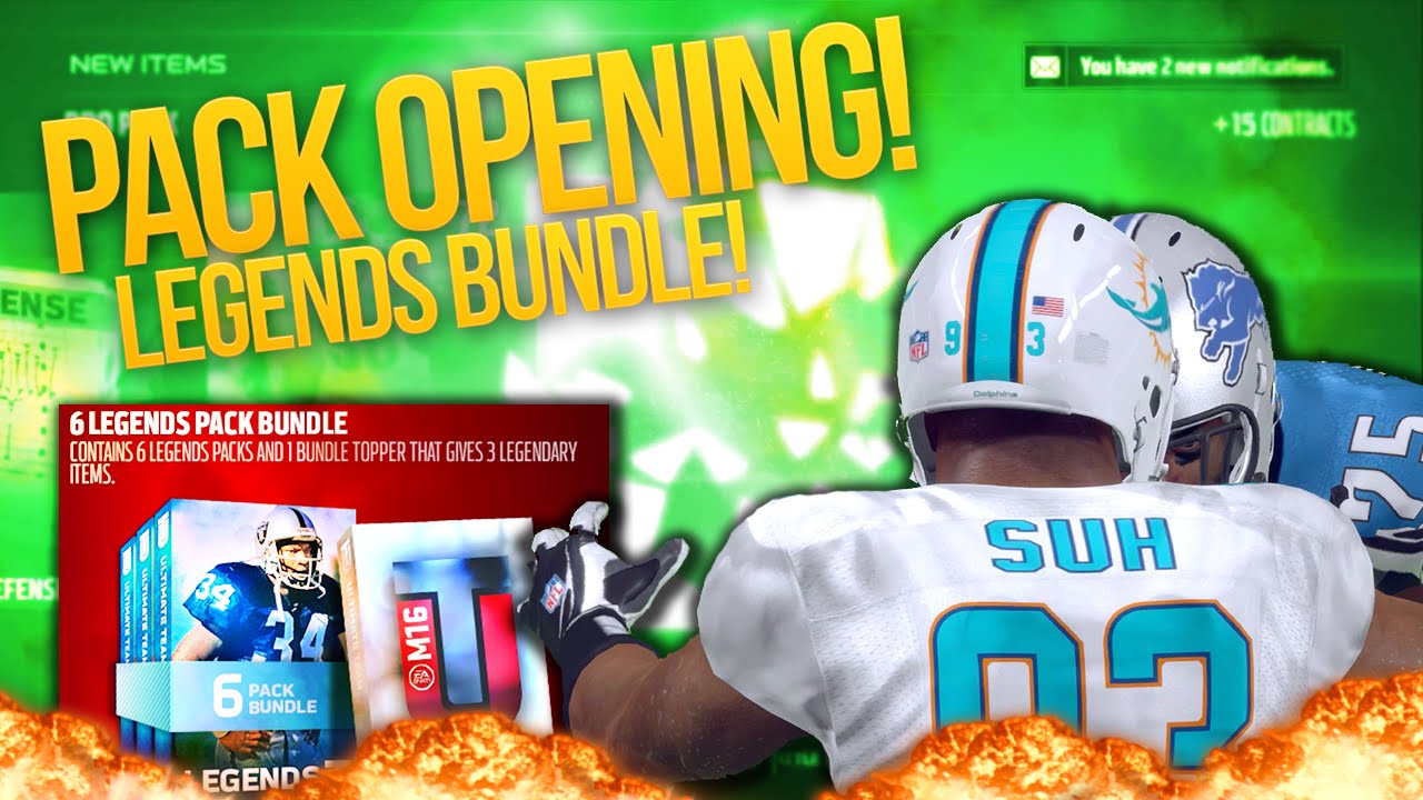 Madden 16 Ultimate Team CLUTCH ELITE PULL! LEGEND PACK BUNDLE!