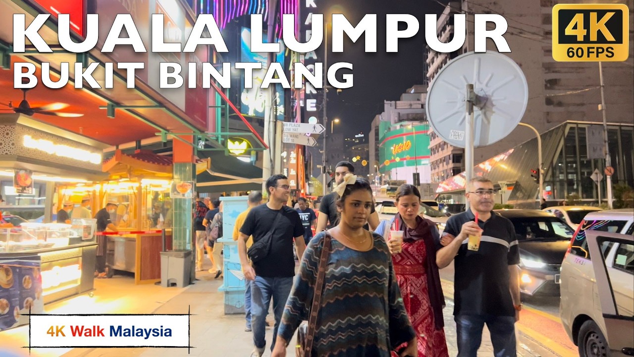[4K 60fps HDR] KUALA LUMPUR | Bukit Bintang Streets Night Walk - Sep'24 | Malaysia Walking Tour