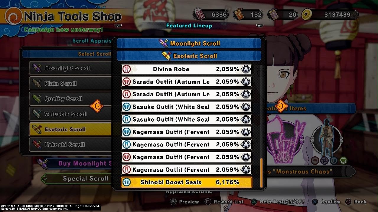 Esoteric Scroll Appraisal - September 26, 2024 | NARUTO TO BORUTO: SHINOBI STRIKER