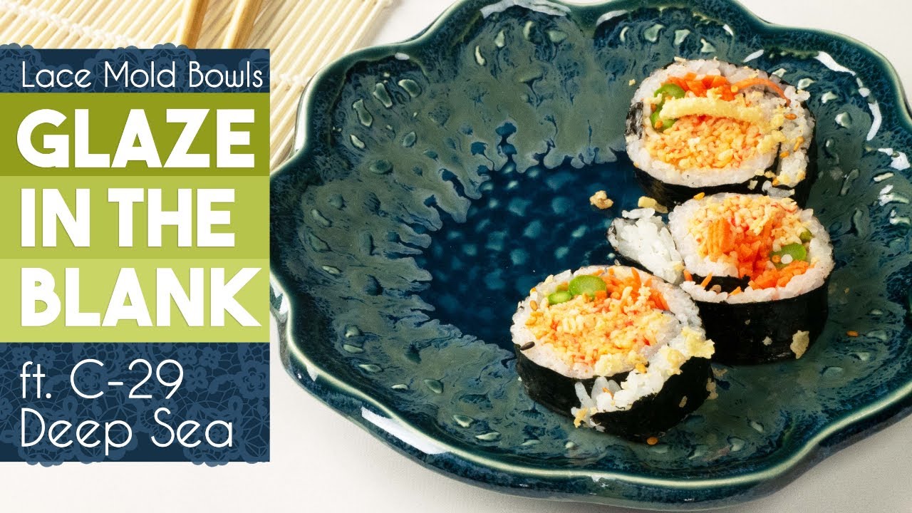 Lace Mold Bowl // C-29 Deep Sea Glaze In The Blank