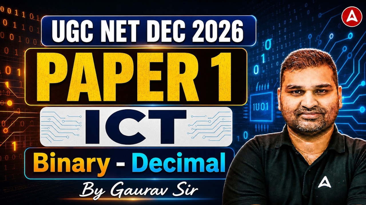 UGC NET Paper 1 | ICT UGC NET Paper 1 | UGC NET Paper 1 ICT Binary Decimal By Gaurav Sir