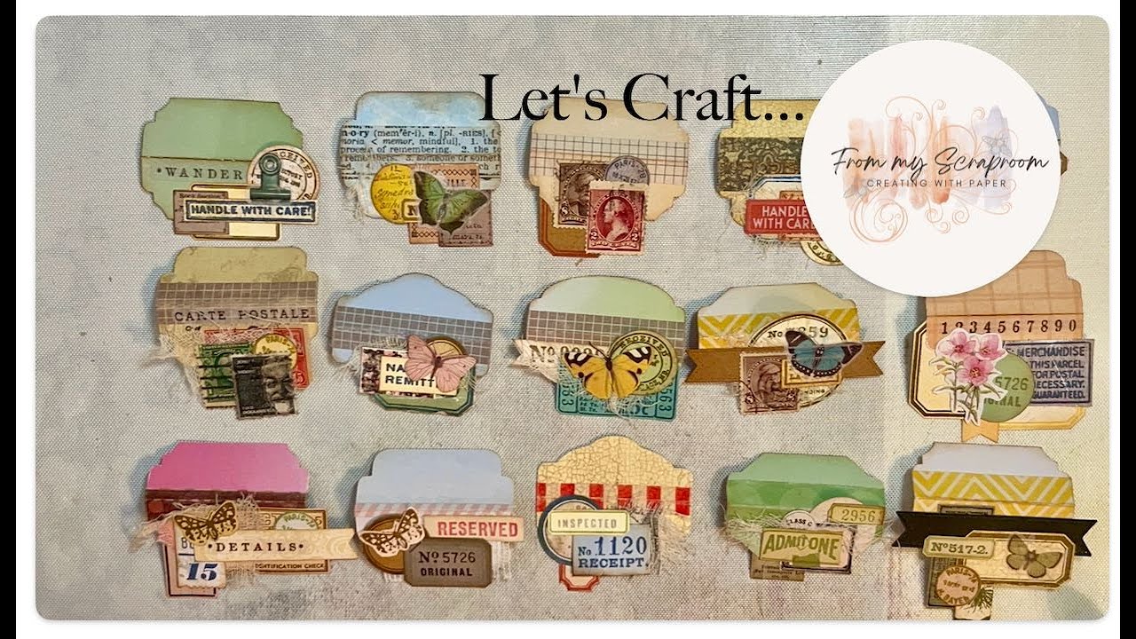 Let's Craft... Decorating Page Tabs, using snippets as mini clusters