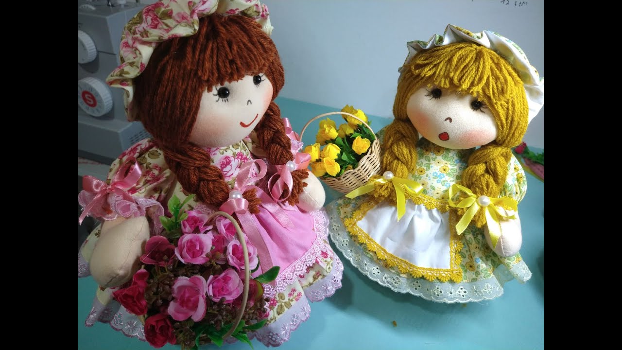 OLHA QUE IDEIA - BONECA FLORISTA NO VASO