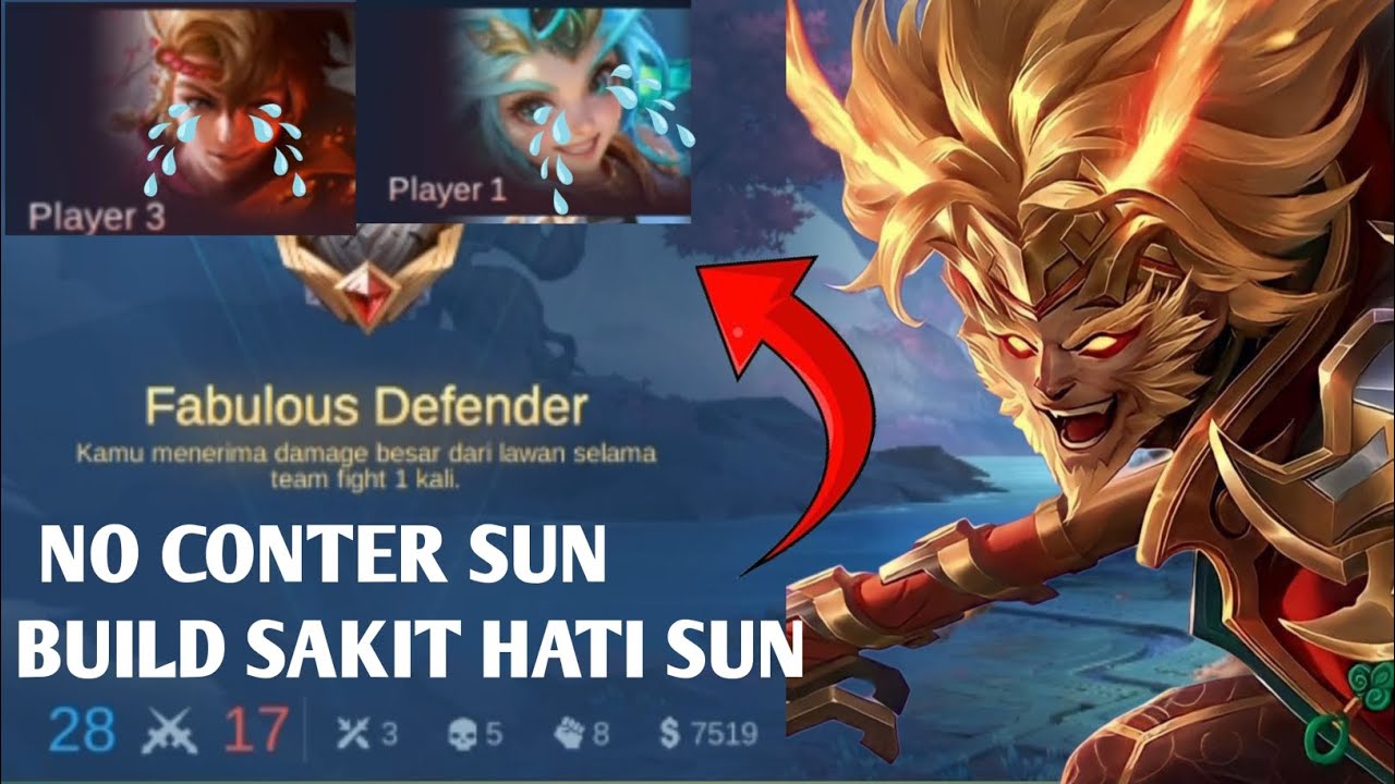 NO CONTER SUN BUILD SAKIT HATI SUN DAMAGE GAK NGOTAK l MOBILE LENGENDS 
