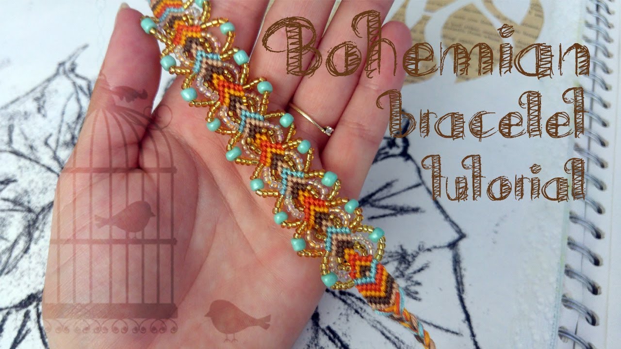Bohemian friendship bracelet tutorial