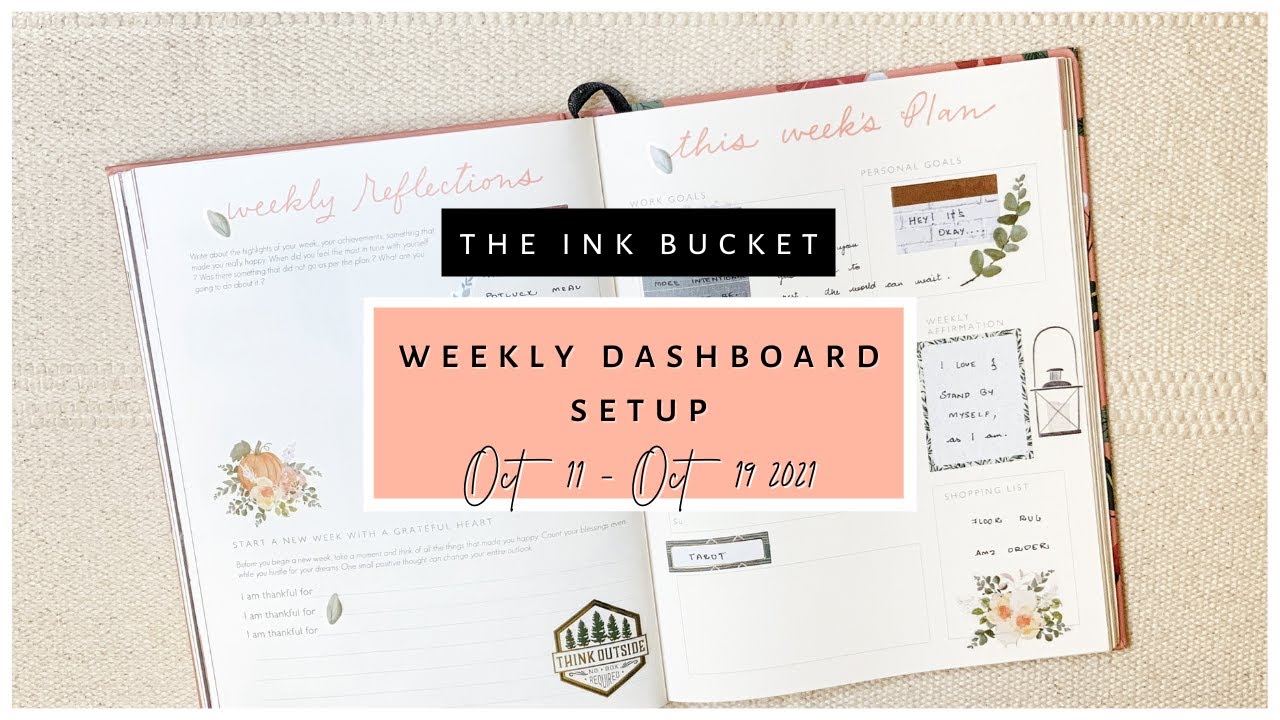 Weekly Dashboard | The Ink Bucket Planner 2021 | Sanjana Raj