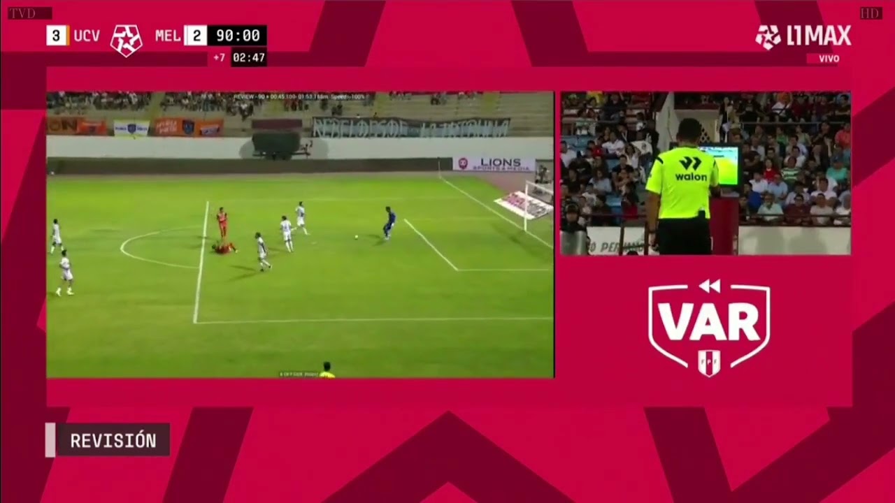 U.CesarV.:MelgarFC.A:Haro.VAR:LozanoPrincipio del VAR asistir solo en error claro,obvio y manifiesto