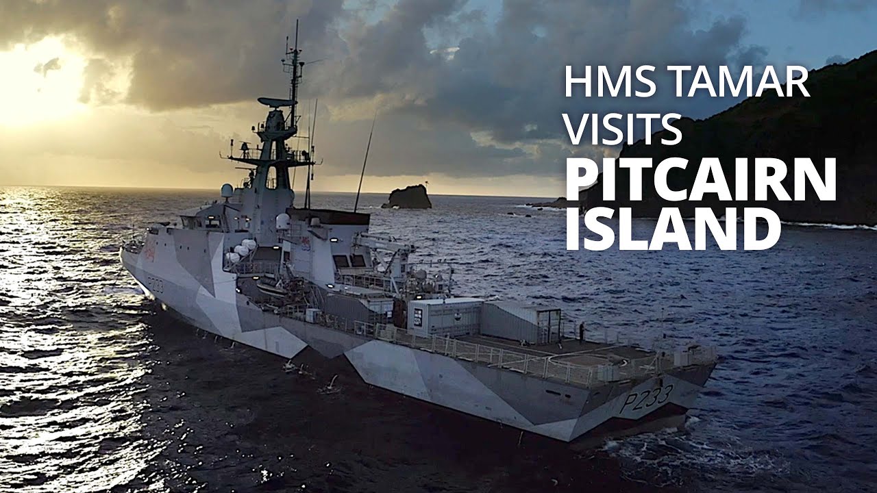 HMS Tamar visits remote Pitcairn Island