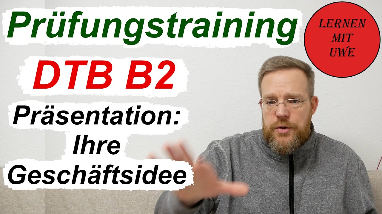Deutsch-Test für den Beruf B2 – 22 – Sprechen Teil 1 – Thema 8: Ihre Geschäftsidee