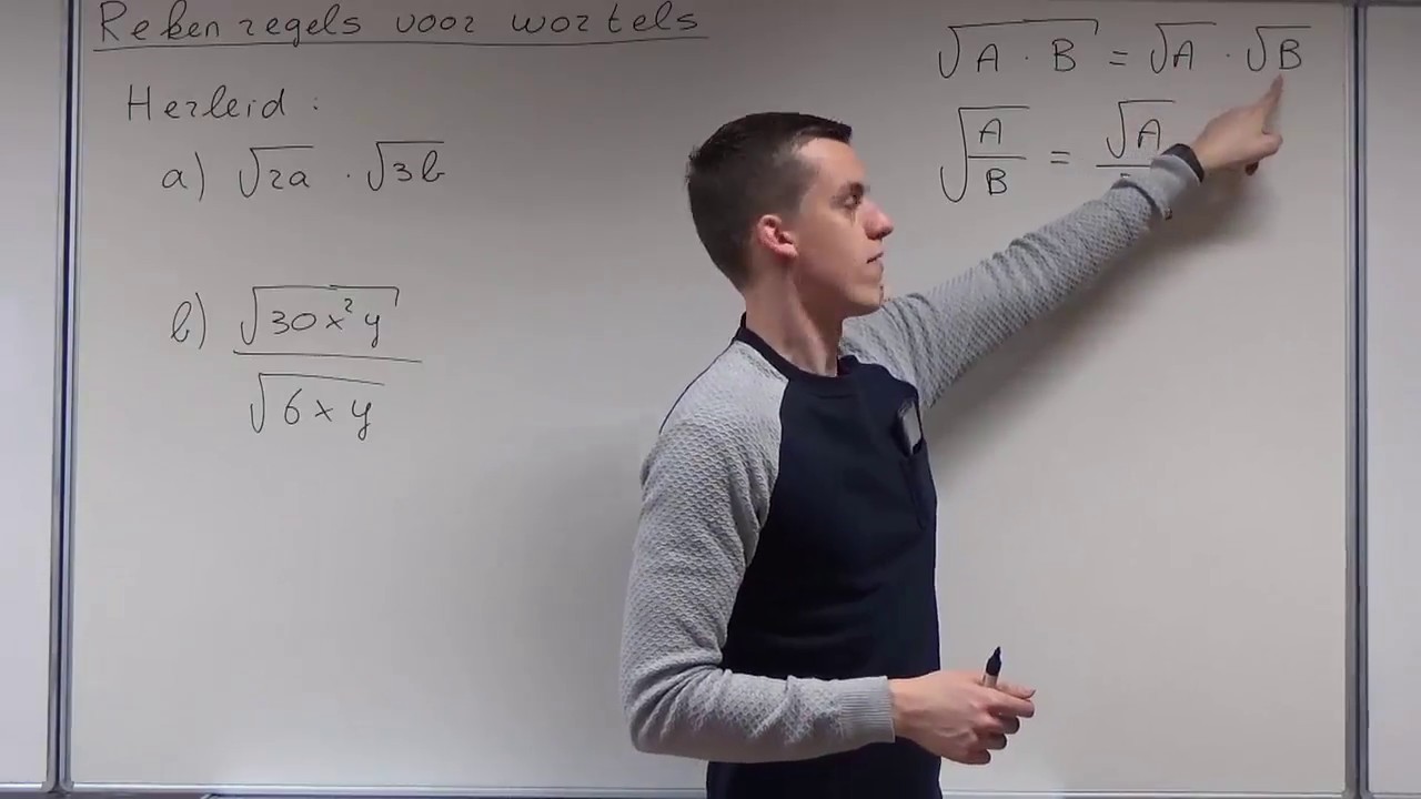 Rekenregels voor wortels (HAVO wiskunde A)
