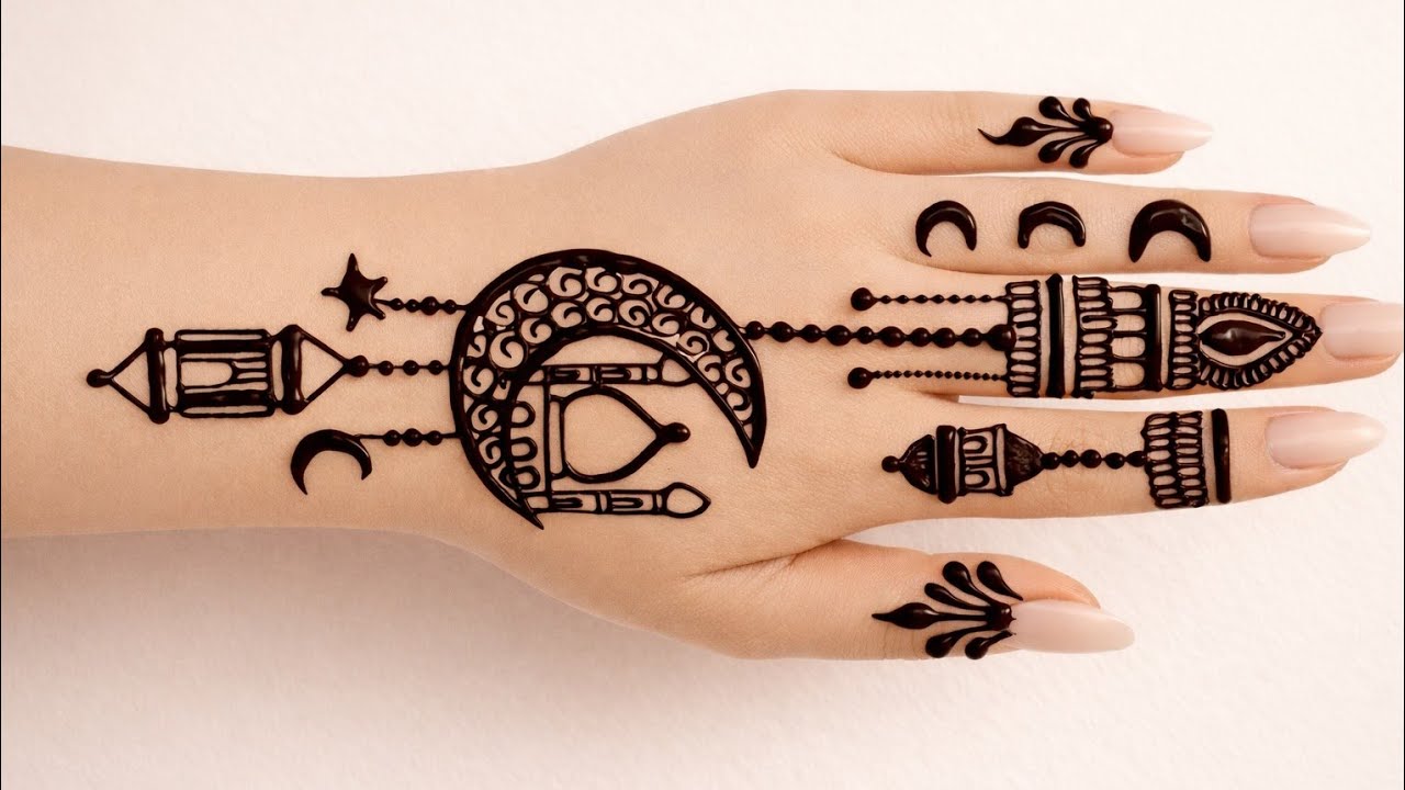Simple Eid Special Back Hand Mehndi Design। Mehandi। Ramadan Special Mehndi Designs। #mehndi 