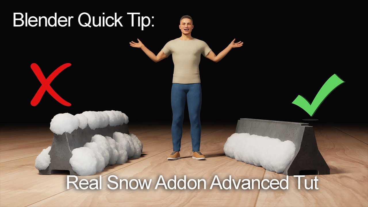 Blender Quick Tip: The free real snow addon advanced tut