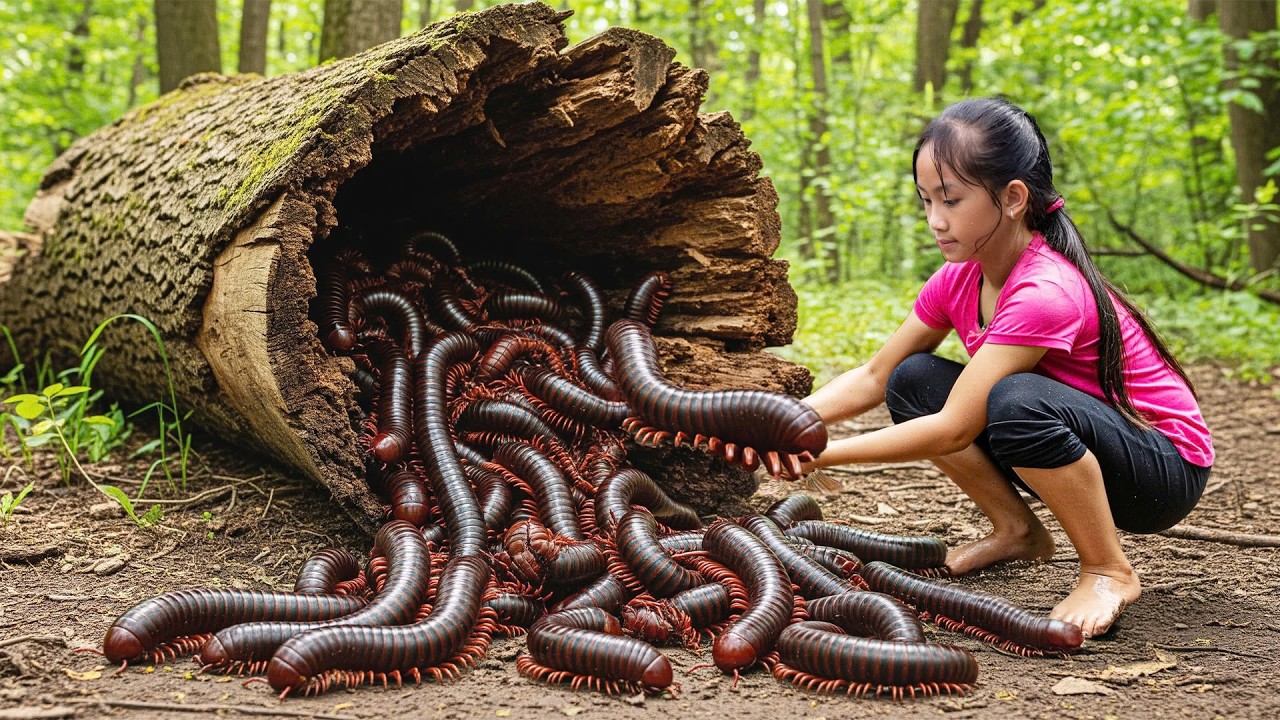 Harvesting 100kg Wild Reptiles 1000+ Legs - Poor Girl Confronts Amazon Reptiles | Ultimate Survival