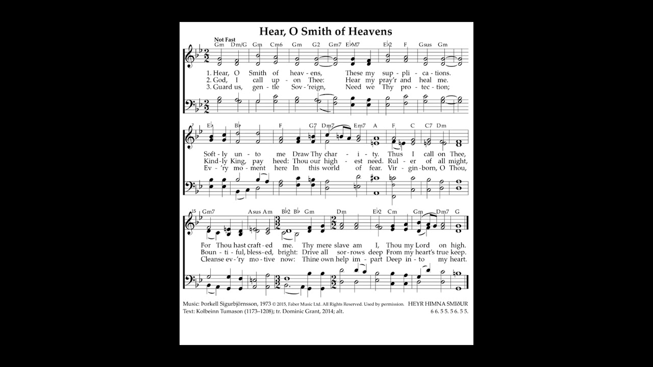 Hear, O Smith of Heavens - HEYR HIMNA SMIÐUR - Treasury 624 (arrangement 1)