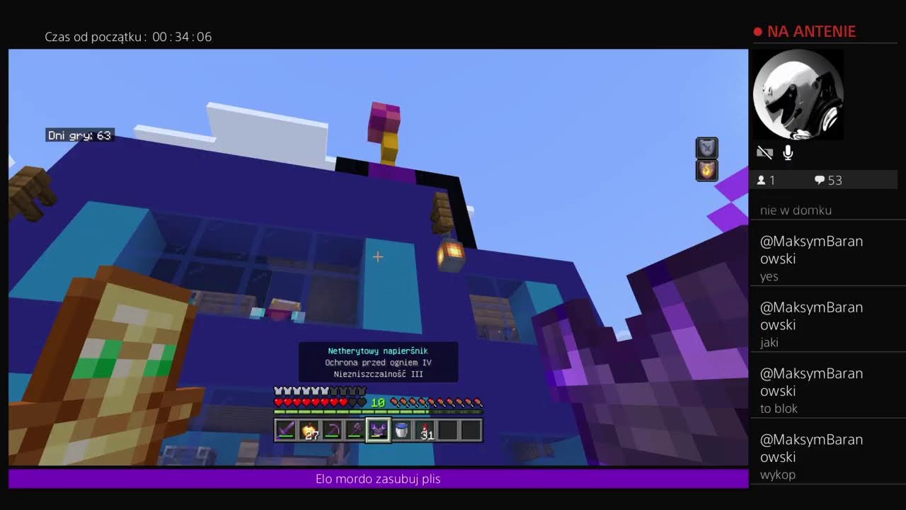 Małpa minecraft ps4 ale robie najgłupsze rzeczy od widzów