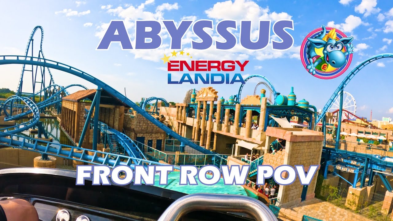 ABYSSUS - 4 Inversion Roller Coaster - 4K FRONT ROW POV - ENERGYLANDIA - Summer 2024