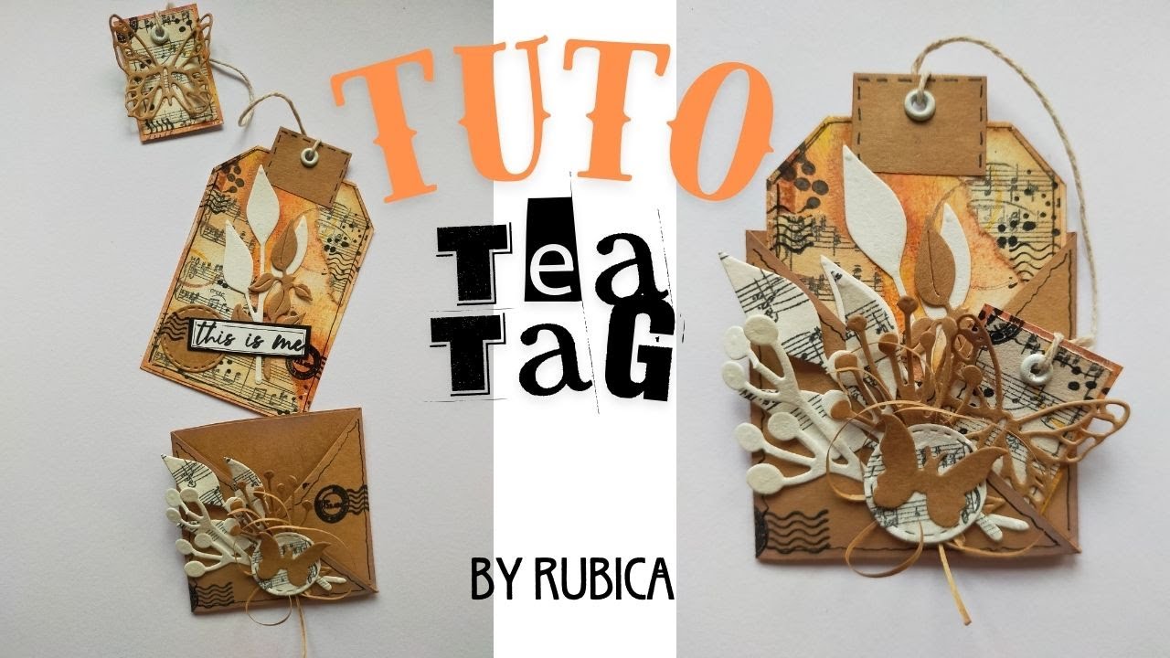 TUTO du TEA TAG et sa POCHETTE façon pliage origami