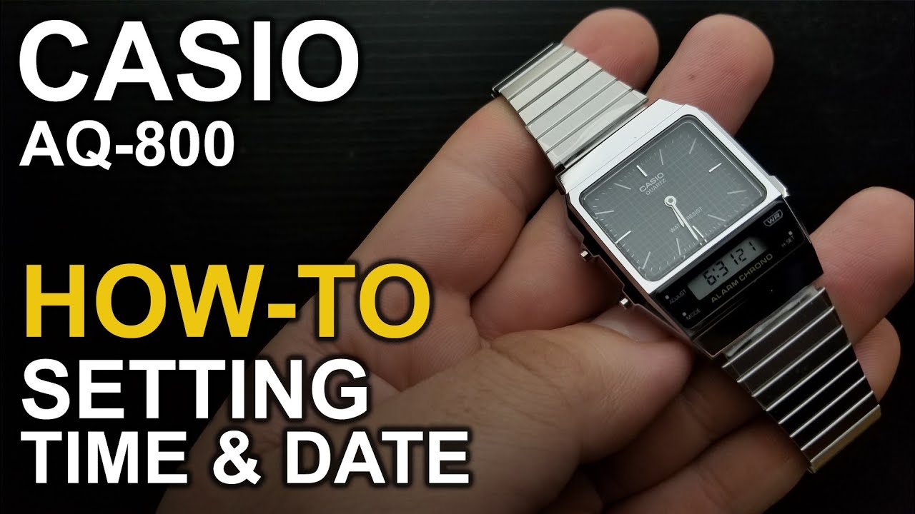 Casio AQ 800 - Setting time and date - Module 5696