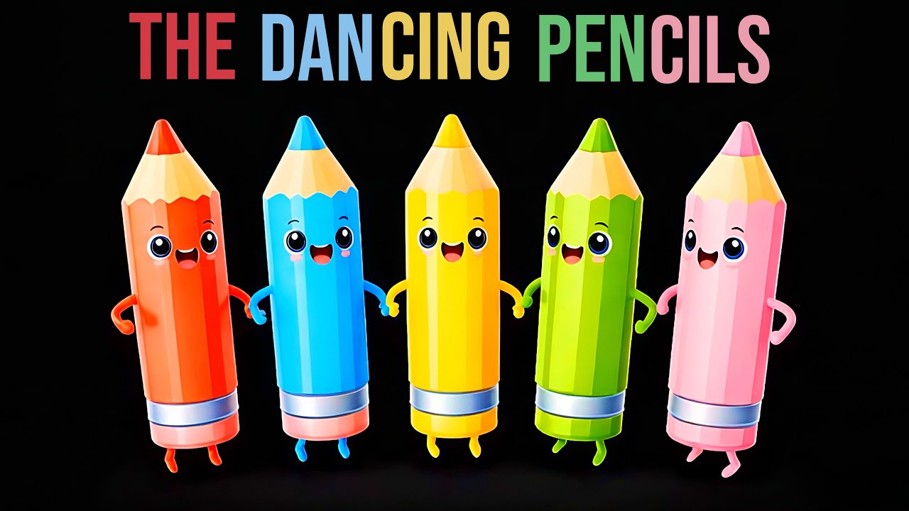 Dancing Pencils ✏️🌈 Baby Sensory Dance & Colour Fun