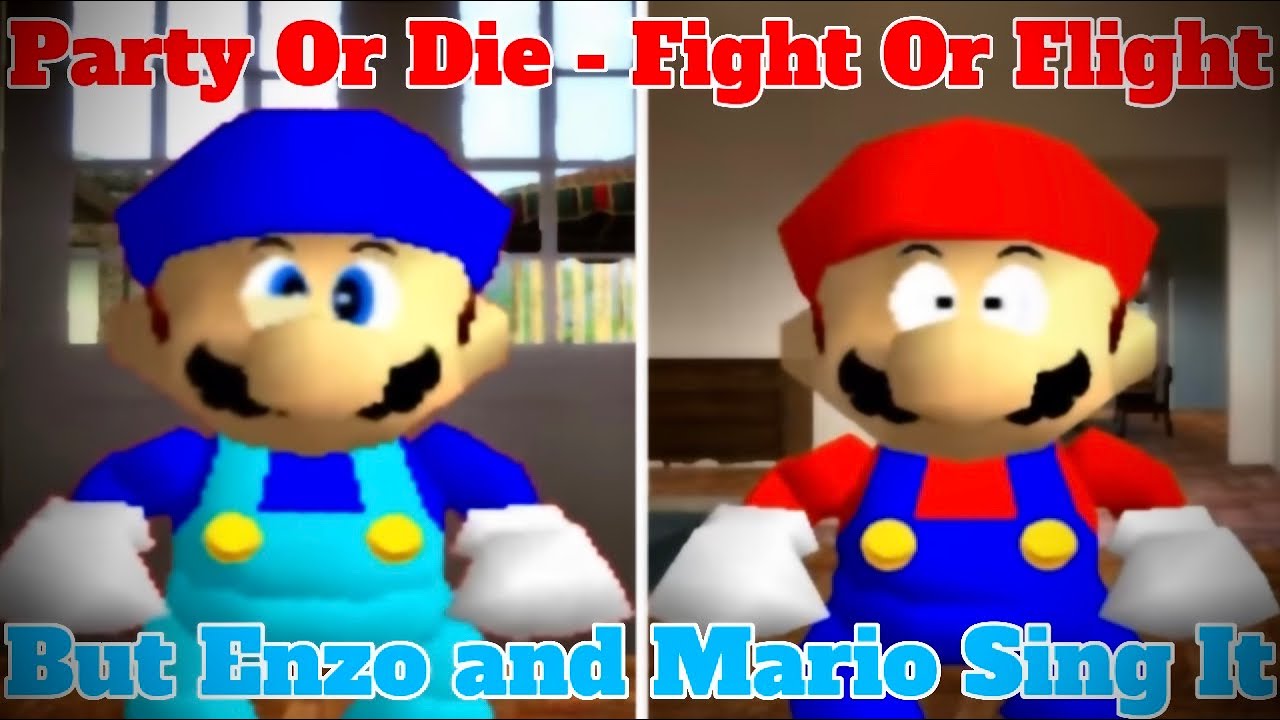 Party Or Die (Fight Or Flight But Enzo and Mario Sing It) FNF Sonic.exe Mod