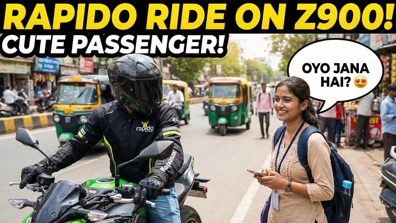 Cute Girl Booked My Z900 Rapido! 😱 | She asked for OYO?! | Z900 Reaction on Indian Roads 🔥