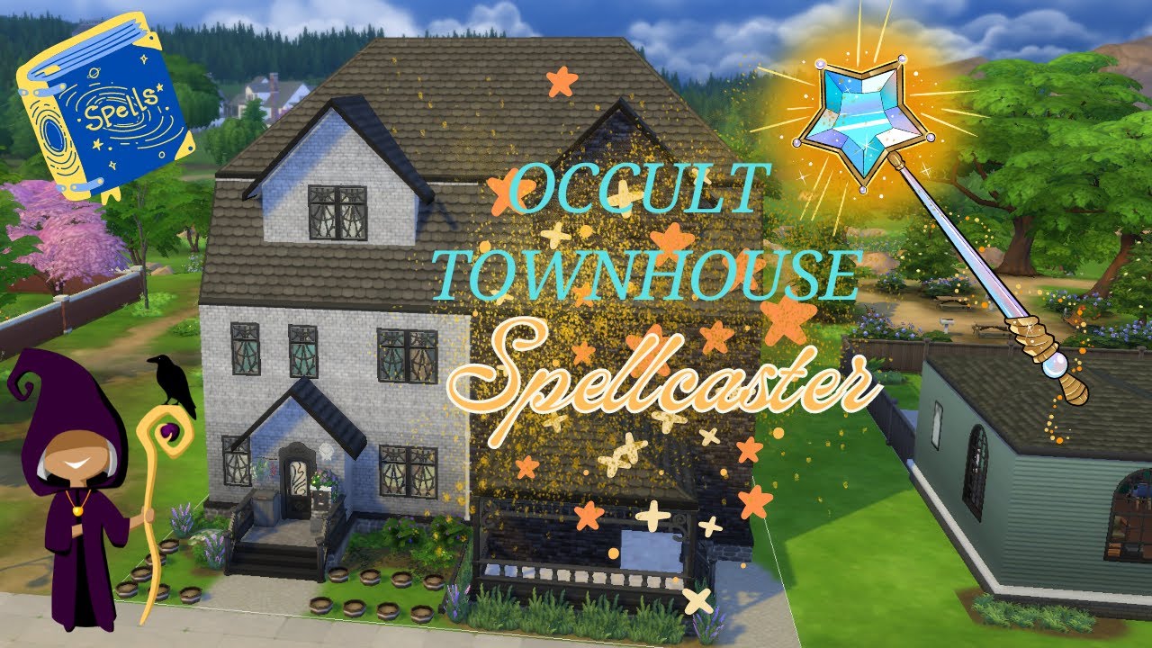 Occult Townhouses  Spellcaster || Part 1 || (No CC)  || Sims 4 Speed build