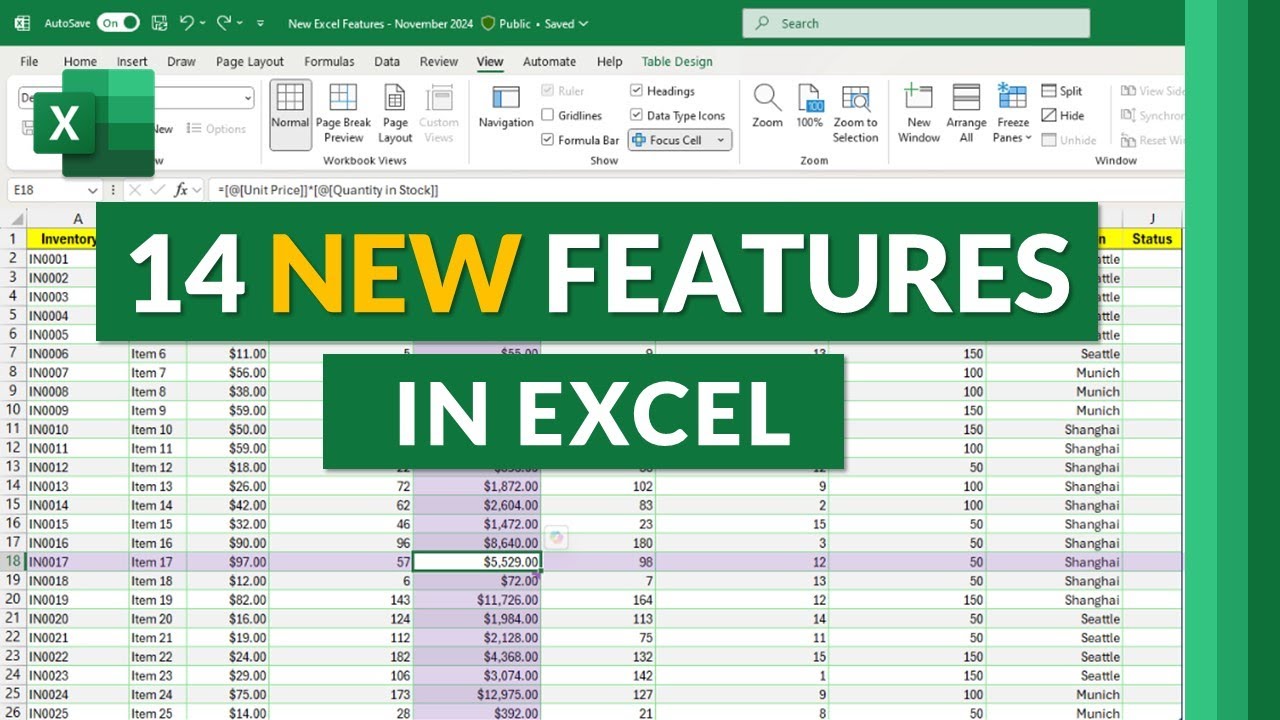 14 новых функций Microsoft Excel на осень 2024 года