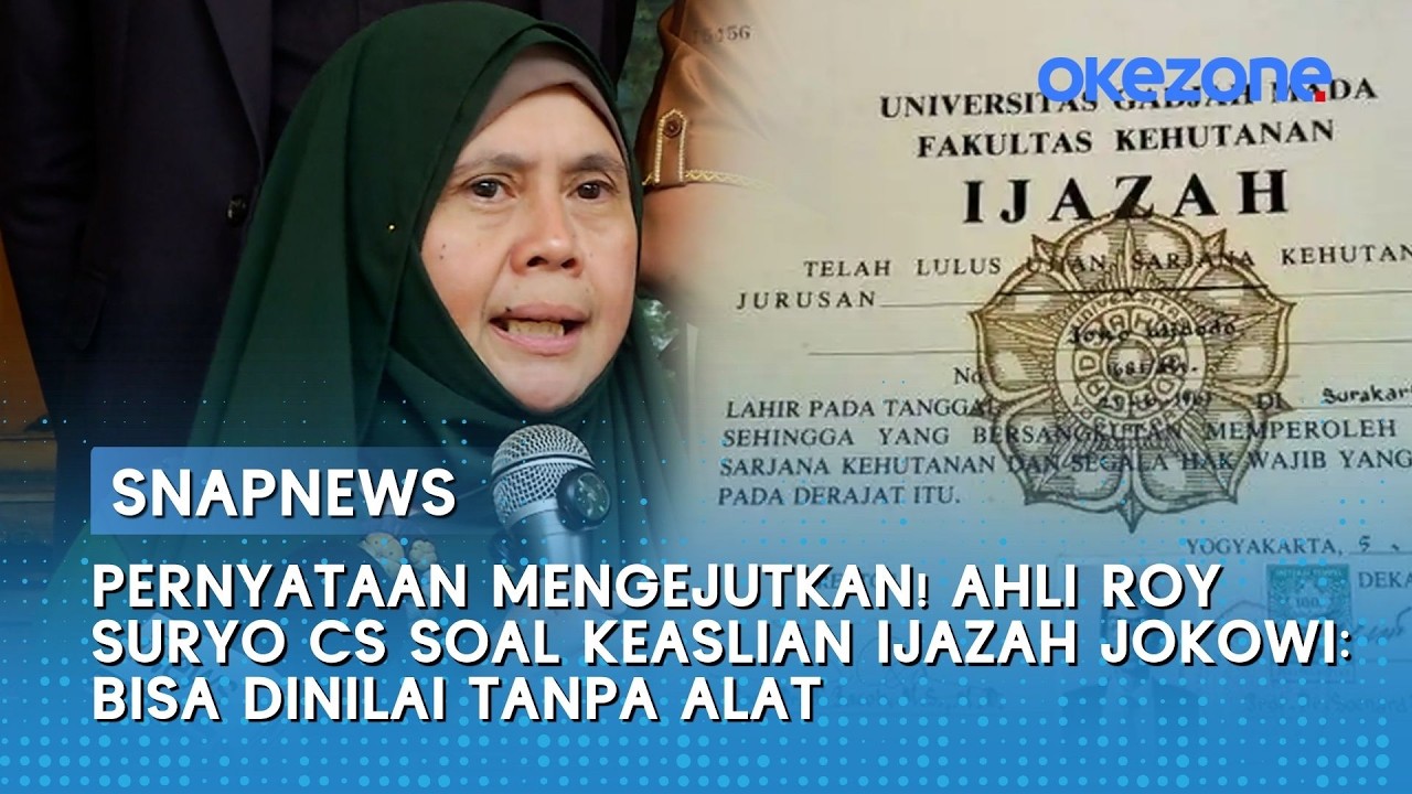Pernyataan Mengejutkan! Ahli Roy Suryo Cs Soal Keaslian Ijazah Jokowi: Bisa Dinilai Tanpa Alat