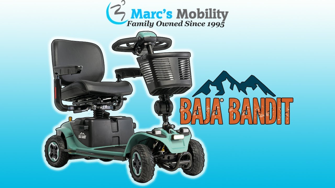 Pride Mobility Baja Bandit - BA140 - Полный обзор - Быстрый портативный самокат для улицы
