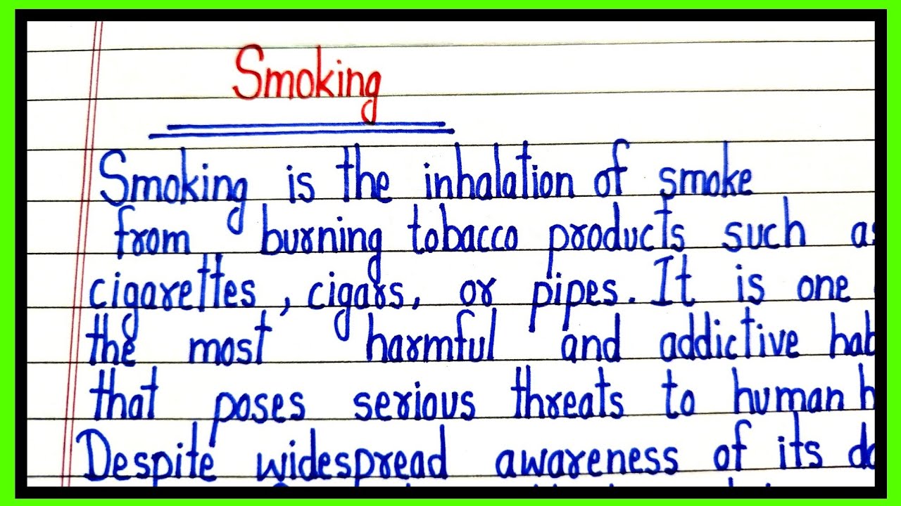 Essay on smoking in english/paragraph on smoking in english/धूम्रपान पर निबंध/dhumrapaan par essay 